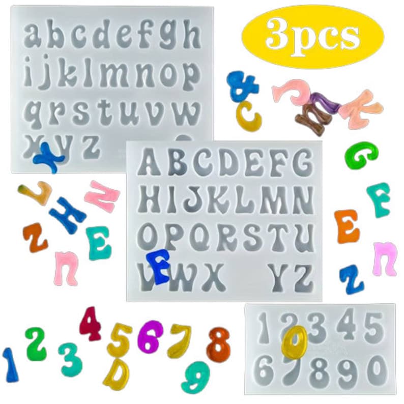 Letter Numbers Silicone Mould