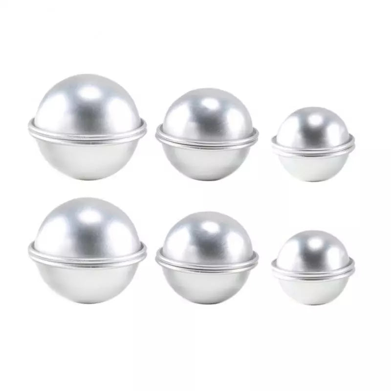 Bath Bomb Mould Set - Stainless Steel  4.5cm, 5.5cm, and 6.5cm