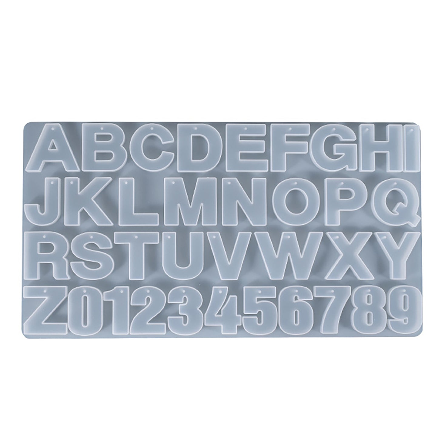 Predrilled Alphabet Keychain Silicone Mould