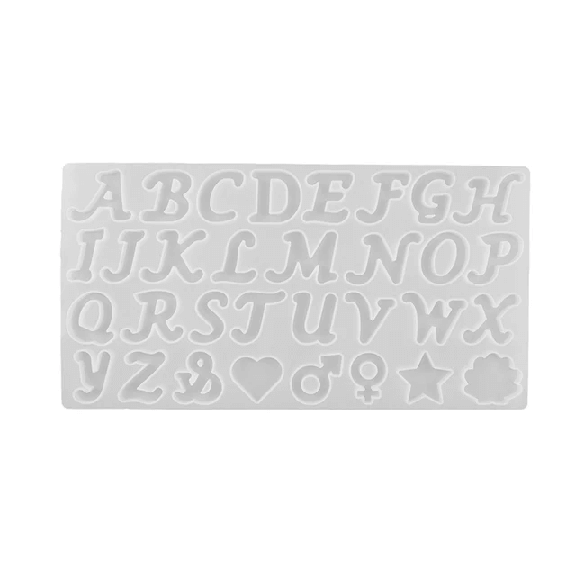 Curve Alphabet Keychain Silicone Mould