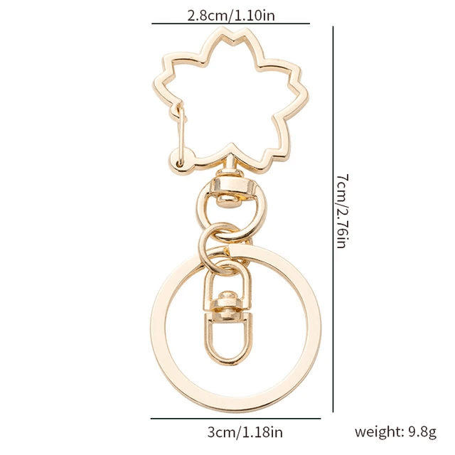 Golden Flower Keyring measurements