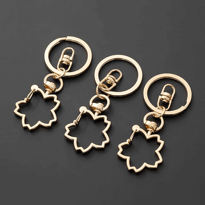 3 Golden Flower keyrings