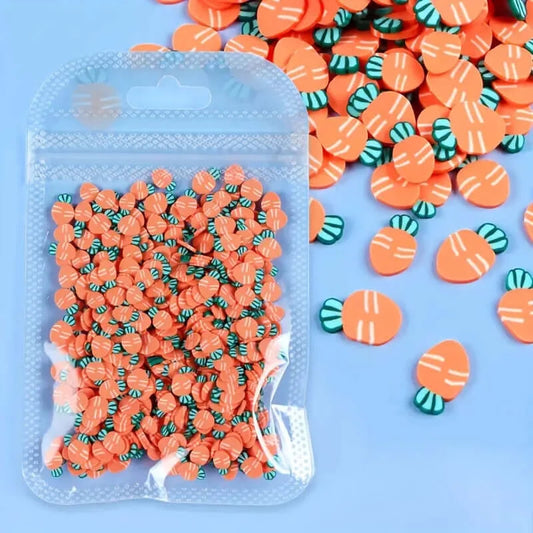 Carrot Polymer Clay Slices 10g