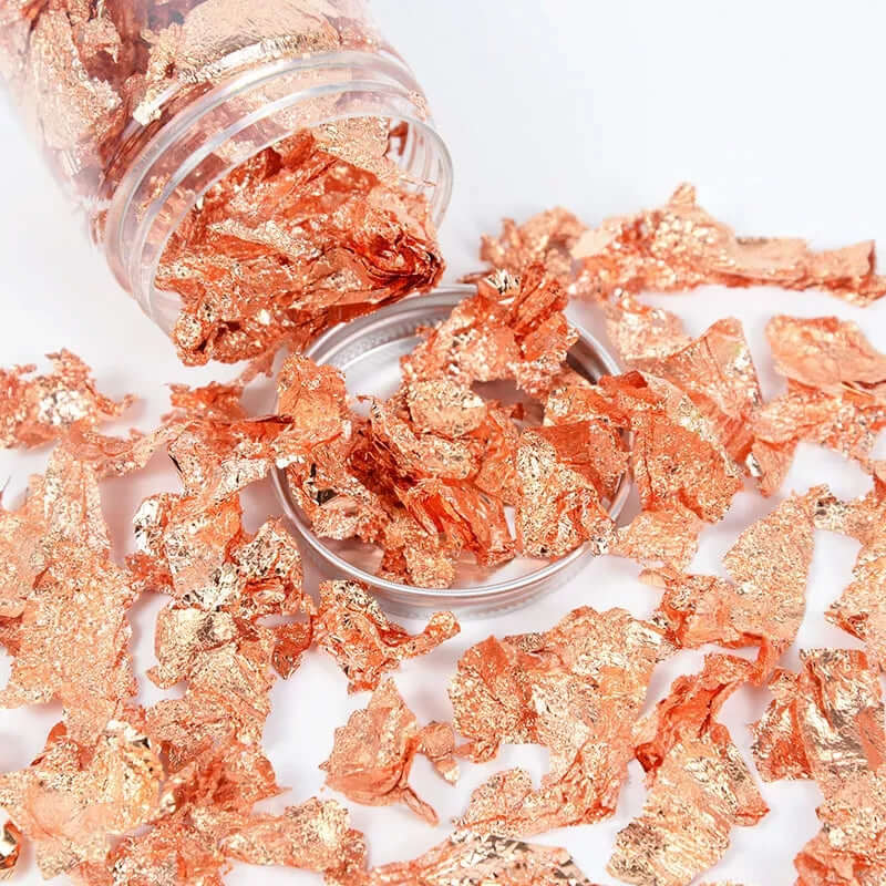 3g Gold Silver Copper Foil Sequins Leaf Flakes Jar