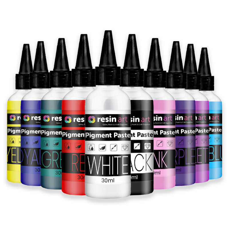 Epoxy resin pigment paste set of 10 bottles