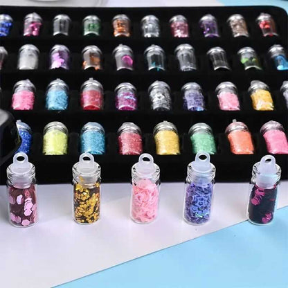 48/24/12 Mini Glitter Glass Bottles for Resin and DIY Crafts