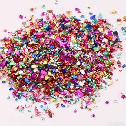 Crushed Glass Stone for Resin Nail Art - Pack of 6