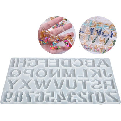 Predrilled Alphabet Keychain Silicone Mould