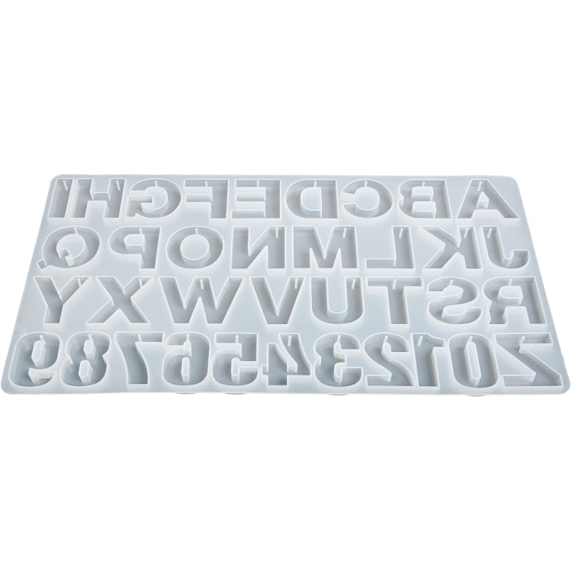 Predrilled Alphabet Keychain Silicone Mould