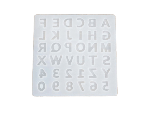 Alphabet and Numbers Silicone Mould
