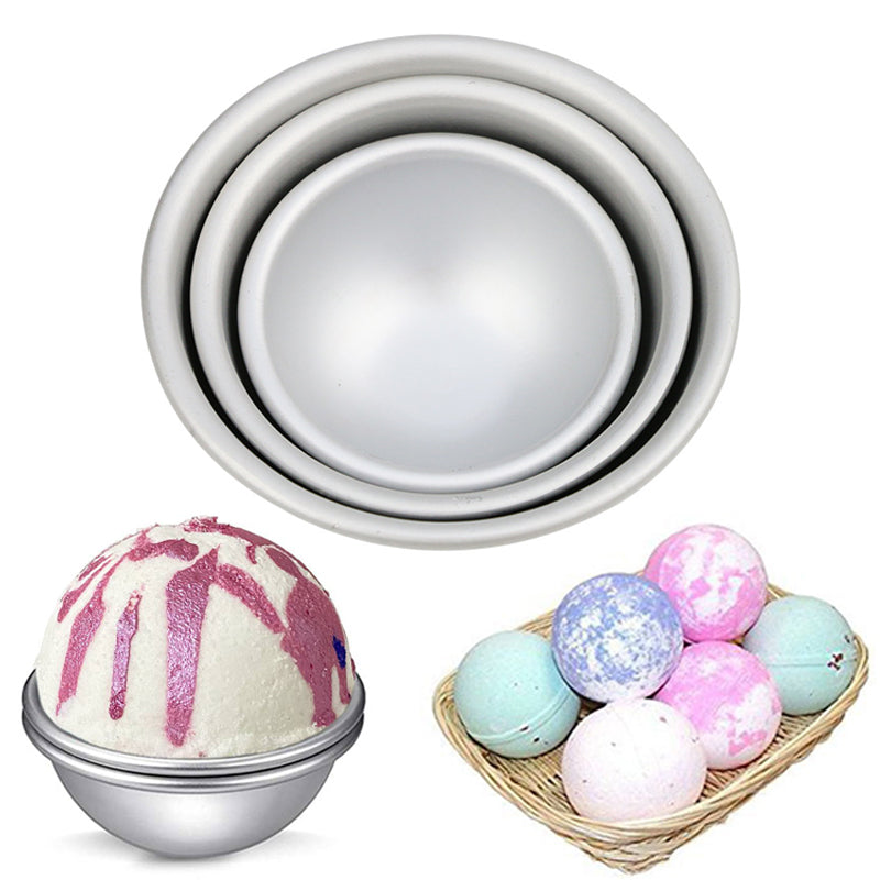 Bath Bomb Mould Set - Stainless Steel  4.5cm, 5.5cm, and 6.5cm