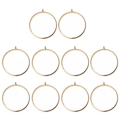 Set of 10 Open-Back Moon, Heart, and Circle Resin Bezels