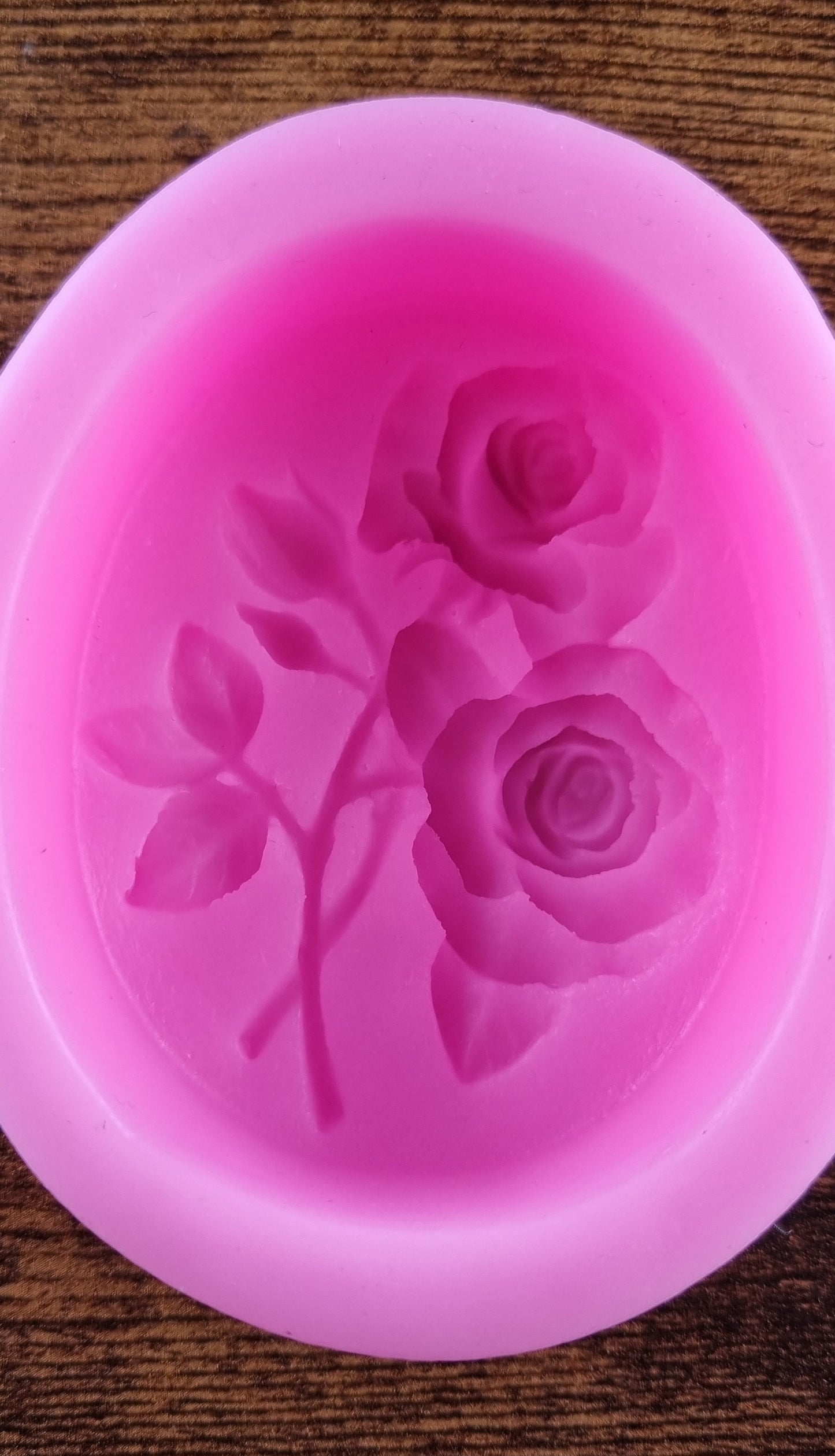 Premium Oval Rose Flower Silicone Soap Mould