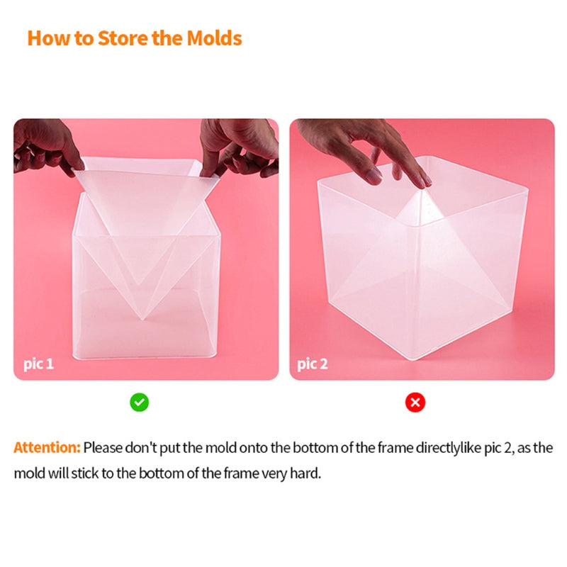 Large Pyramid Silicone Mould for Epoxy Resin