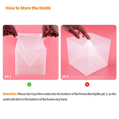 Large Pyramid Silicone Mould for Epoxy Resin